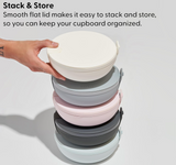 W&P Porter Ceramic Bowl Lunch Container w/Protective Non-slip Exterior, Charcoal 1 Liter