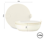 W&P Porter Ceramic Bowl Lunch Container w/Protective Non-slip Exterior, Charcoal 1 Liter