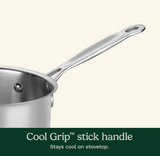 Cuisinart Chef's Classic Stainless Saucepan with Cover, 1 1/2 Quart, 719-16 Silver