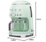 COFFEE MAKER-DRIP/PASTEL GREEN SMEG 1251/DCF02PGUK