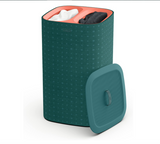 Joseph Joseph Tota Pop - 60-liter Laundry Hamper Separation Basket with lid, 2 Removable Washing Bags with Handles- Green/Coral
