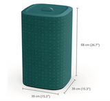 Joseph Joseph Tota Pop - 60-liter Laundry Hamper Separation Basket with lid, 2 Removable Washing Bags with Handles- Green/Coral