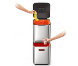 Joseph Joseph 30063 Totem Compact Waste & Recycling Bin, 40L