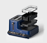 Deerma ZC10 3 in 1 Electric Breakfast Maker Machine - Multifunctional Automatic Sandwich Toaster for Beef, Pizza, Bacon, Bread - All in One Non-Stick Pan - Blue (CHINA PLUG)