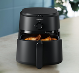 Philips 1000 Series NA120/09 - Airfryer, 4.2L Capacity, 1500W, Healthy Oil-Free Frying, Compact Design, Dishwasher-Safe Parts, Black Finish