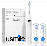 Usmile Y10 Electric Toothbrush with Responsive Brushing, 24/7 Smart Screen, Smart Toothbrush with Pressure Control, One Charge Last 6 Months, WHITE