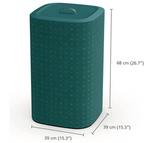 Joseph Joseph Tota Pop - 60-liter Laundry Hamper Separation Basket with lid, 2 Removable Washing Bags with Handles- Green/Coral