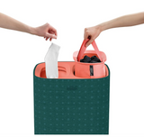 Joseph Joseph Tota Pop - 60-liter Laundry Hamper Separation Basket with lid, 2 Removable Washing Bags with Handles- Green/Coral