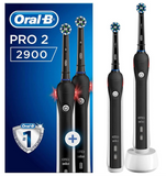 Oral-B Pro 2 2900 Black Edition Rechargeable Toothbrushes, 2 count