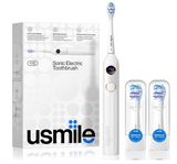 Usmile Y10 Electric Toothbrush with Responsive Brushing, 24/7 Smart Screen, Smart Toothbrush with Pressure Control, One Charge Last 6 Months, WHITE