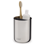 Joseph Joseph 70580 EasyStore Luxe Stainless Steel Toothbrush Caddy, Silver