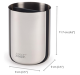 Joseph Joseph 70580 EasyStore Luxe Stainless Steel Toothbrush Caddy, Silver