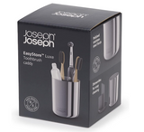 Joseph Joseph 70580 EasyStore Luxe Stainless Steel Toothbrush Caddy, Silver