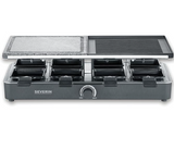 Severin RG 2371 Raclette Grill Natural Cooking Stone Smokeless Odourless with 8 Non-stick Pans