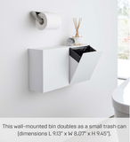 Click to see full view      Yamazaki Wall-Mount Storage Bin Home | Plastic | Trash Can, One Size, White