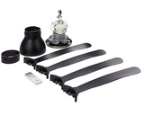 KDK W56WV DC Ceiling Fan with Remote, 140cm, Black