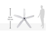 KDK Z60WS Ultra-Luxe Ceiling Fan with Remote, White