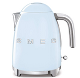 Smeg Klf03Pbuk, 50'S Retro Style Kettle, 1.7 L Capacity With Water Level Indicator, 360 Swivel Base, Anti-Slip Feet, Soft Opening Lid, Stainless Steel, Pastel Blue
