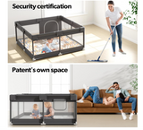 Fodoss Baby Playpen with Mat, Small Play Pen(47x47inch), for Babies and Toddlers, Pen Apartment, Yard Baby, Fence Area Playyard Activity Center