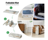 Fodoss Baby Playpen with Mat, Small Play Pen(47x47inch), for Babies and Toddlers, Pen Apartment, Yard Baby, Fence Area Playyard Activity Center