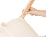 B. toys Table and Chair Set Furniture For Toddlers , 1 Craft Table & 2 Chairs , Natural Wooden Legs