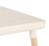 B. toys Table and Chair Set Furniture For Toddlers , 1 Craft Table & 2 Chairs , Natural Wooden Legs