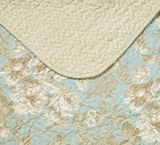 Laura Ashley Brompton Collection Quilt Set-100% Cotton, Reversible, All Season Bedding, Includes Matching Sham