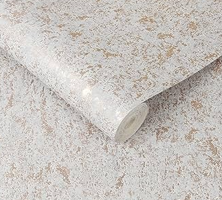 Graham & Brown 106401 Milan Texture Rose Gold and Grey Wallpaper, 1000cm length x 52cm Wide Main image