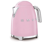Smeg KLF03PKUK, 50's Retro Style Kettle, 1.7 L Capacity with Water Level Indicator, 360 Swivel Base, Anti-Slip Feet, Soft Opening Lid, Stainless Steel, Pink