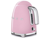Smeg KLF03PKUK, 50's Retro Style Kettle, 1.7 L Capacity with Water Level Indicator, 360 Swivel Base, Anti-Slip Feet, Soft Opening Lid, Stainless Steel, Pink