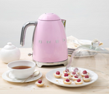 Smeg KLF03PKUK, 50's Retro Style Kettle, 1.7 L Capacity with Water Level Indicator, 360 Swivel Base, Anti-Slip Feet, Soft Opening Lid, Stainless Steel, Pink
