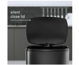 happimess HPM1006B Connor Rectangular 13-Gallon Garbage Can with Soft-Close Lid and Free Mini Garbage Can, Black