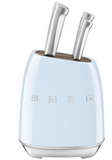 Smeg Pastel Blue Stainless Steel Knife Block Set