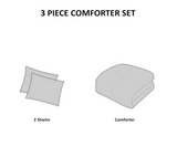 Madison Park Shabby Chic All Season Down Alternative Bed Set with Matching Shams, Cotton, Floral Taupe, Full/Queen(90"x90")