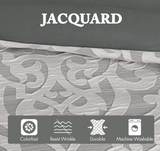 Madison Park Odette Cozy Comforter Set Jacquard Damask Medallion Design - Modern All Season, Down Alternative Bedding, Shams, Decorative Pillows, King(104 in x 92 in), Silver 8 Piece