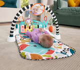 Fisher-Price Glow And Grow Kick & Play Piano Gym Baby Playmat With Musical Learning Toy