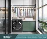 Wall Mounted Clothes Hanger Rack, Retractable Clothes Drying Rack,Space-Saver, Laundry Drying Rack,Collapsible, for Laundry,Balcony, Mudroom, Bedroom,Dark Grey Color,sh-02