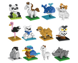 FUN LITTLE TOYS Mini Animal Building Blocks Set Goody Bag Favors Birthday Gifts Party Favors 12 Boxes Christmas Stocking Stuffer