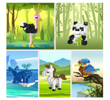 FUN LITTLE TOYS Mini Animal Building Blocks Set Goody Bag Favors Birthday Gifts Party Favors 12 Boxes Christmas Stocking Stuffer