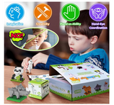 FUN LITTLE TOYS Mini Animal Building Blocks Set Goody Bag Favors Birthday Gifts Party Favors 12 Boxes Christmas Stocking Stuffer