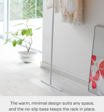 Yamazaki Home Leaning Slim Hanger, Space Saving | Steel | Coat Rack, One Size, White