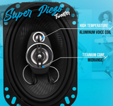 Pyle 3-Way Universal Car Stereo Speakers - 400W 6” x 8” Triaxial Loud Pro Audio Car Speaker Universal OEM Quick Replacement Component Speaker Vehicle Door/Side Panel Mount Compatible - PL6183BK (Pair)