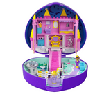 Polly Pocket Keepsake Collection Starlight Castle Compact, Enchanted Castle Theme, Special Box, Polly & Prince dolls, Carriage, Swan & Unicorn Figures, Collectible Gift
