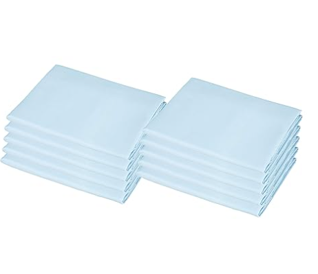 American Baby Company 8 Piece 100% Natural Cotton Percale Cot Sheets for Daycare Standard Size 23" x 51" - Soft & Breathable Cot Sheets for Daycare and Preschool, Blue Main image