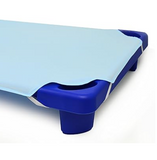 American Baby Company 10 Piece 100% Natural Cotton Percale Cot Sheets for Daycare Standard Size 23" x 51" - Soft & Breathable Cot Sheets for Daycare and Preschool, Blue