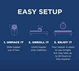 Tempur-Pedic TEMPUR Supreme 3-Inch Mattress Topper, Medium Firm, California King, White