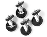 Whitmor Wheels for Whitmor Supreme Shelving Units - Heavy Duty Supports Up To 500 Pounds (Set of 4)