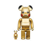 BEARBRICK Pikachu Gold Chrome Ver. 100% & 400%