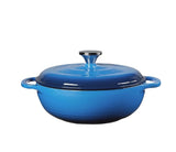Lodge EC3D33 Enameled Cast Iron Dutch Oven, 3-Quart, Caribbean Blue