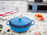 Lodge EC3D33 Enameled Cast Iron Dutch Oven, 3-Quart, Caribbean Blue